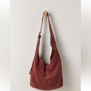 NWT Free People Suede bucket bag in Cinnaon